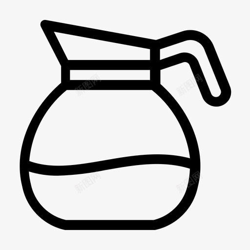 咖啡壶饮料咖啡店轮廓svg_新图网 https://ixintu.com 咖啡壶 饮料 咖啡店 轮廓