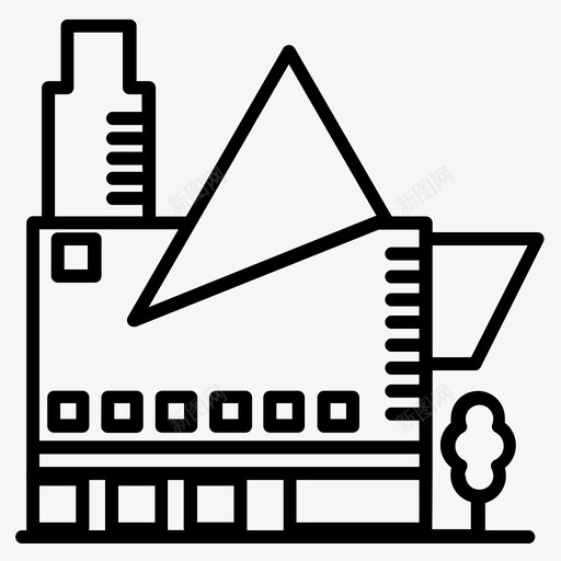 商厦厂房大型建筑svg_新图网 https://ixintu.com 商厦 厂房 大型 建筑