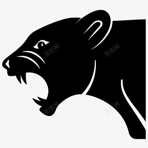 老虎动物豹子svg_新图网 https://ixintu.com 动物 豹子 狮子 老虎 雕文 图标