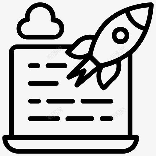 业务启动业务推进新业务svg_新图网 https://ixintu.com 业务 启动 推进 新业务 流程 企业发展 线图 图标