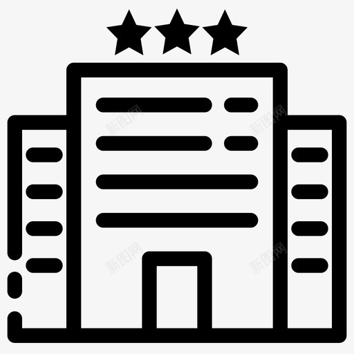 三星级酒店大厦酒店未连接线svg_新图网 https://ixintu.com 星级酒店 大厦 酒店 连接线