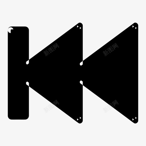 快速后退多媒体播放svg_新图网 https://ixintu.com 快速 后退 媒体播放 播放器 上一个 基本 图标 所有 尺寸