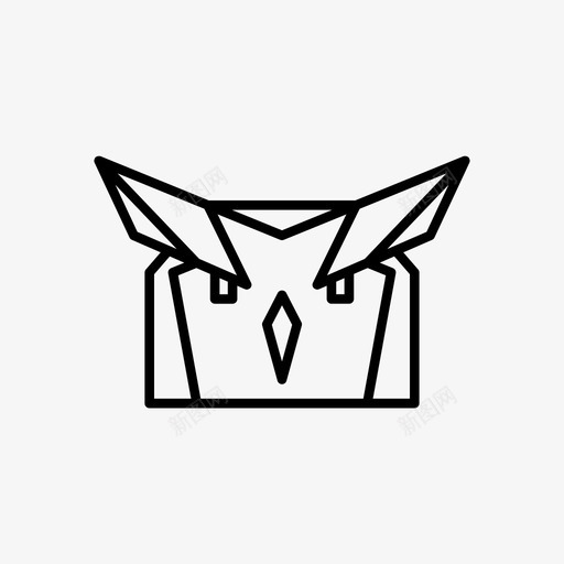 猫头鹰动物动物脸svg_新图网 https://ixintu.com 动物 冬天 猫头鹰 可爱