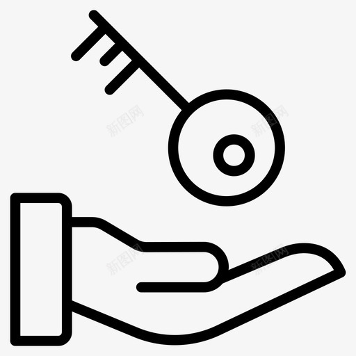 键访问手svg_新图网 https://ixintu.com 访问 手锁 登录 成功 机会 图标