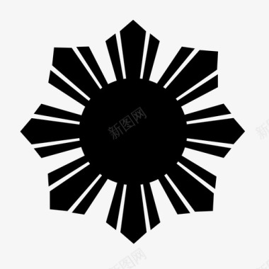 菲律宾太阳旗帜爱国主义图标