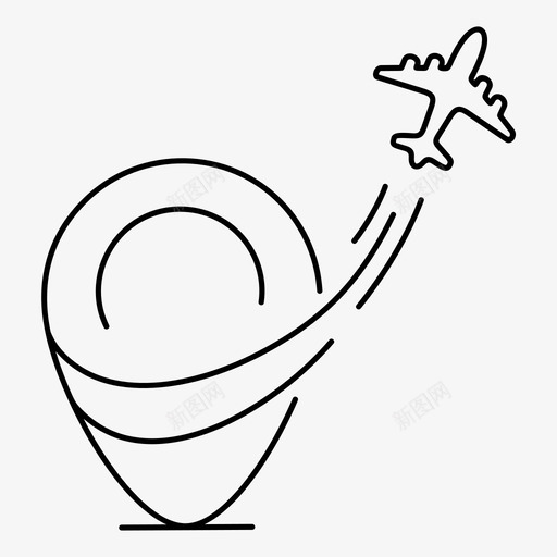 飞机航线目的地飞行svg_新图网 https://ixintu.com 飞机 航线 目的地 飞行 出发点 旅行