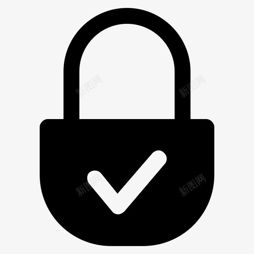 挂锁检查标记防护svg_新图网 https://ixintu.com 安全 挂锁 检查 标记 防护 保护 标志 标志符 符号