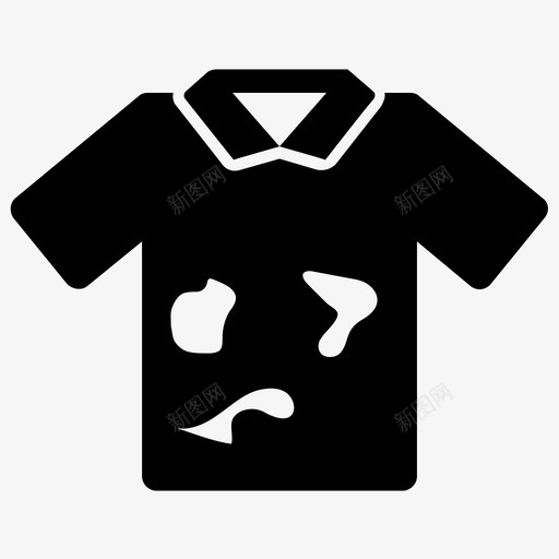 脏衬衫脏布脏衣服svg_新图网 https://ixintu.com 衬衫 脏布 衣服 细菌 污渍 干洗 洗衣 符号 图标