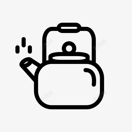 水壶野营户外svg_新图网 https://ixintu.com 野营 户外 水壶 茶壶 探险 图标 线路 风格