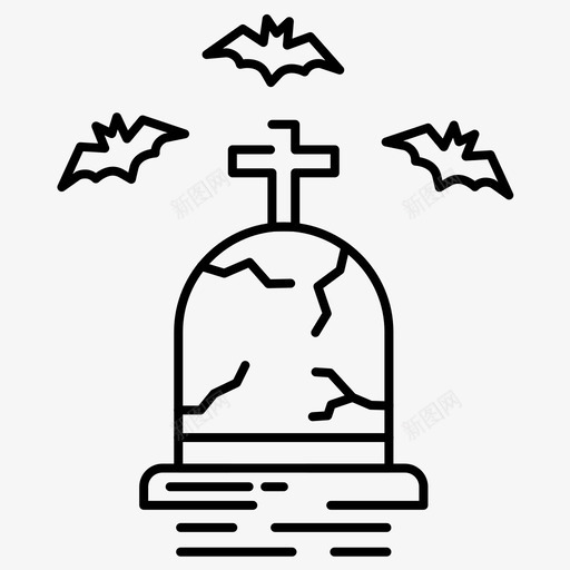 坟墓万圣节吓人svg_新图网 https://ixintu.com 坟墓 万圣节 吓人