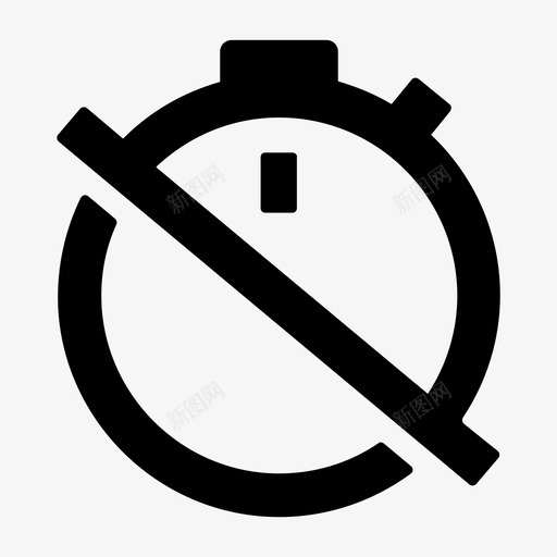 闹钟关闭时钟符号图标设置1svg_新图网 https://ixintu.com 闹钟 关闭 时钟 符号 图标 设置