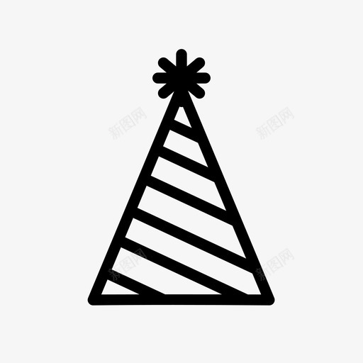 派对帽生日新年svg_新图网 https://ixintu.com 派对 新年 生日 快乐 圣诞快乐