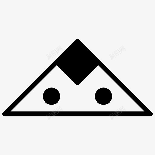 山符号阿兹台克山svg_新图网 https://ixintu.com 符号 部落 符号山 阿兹 克山 纹身 线图 图标