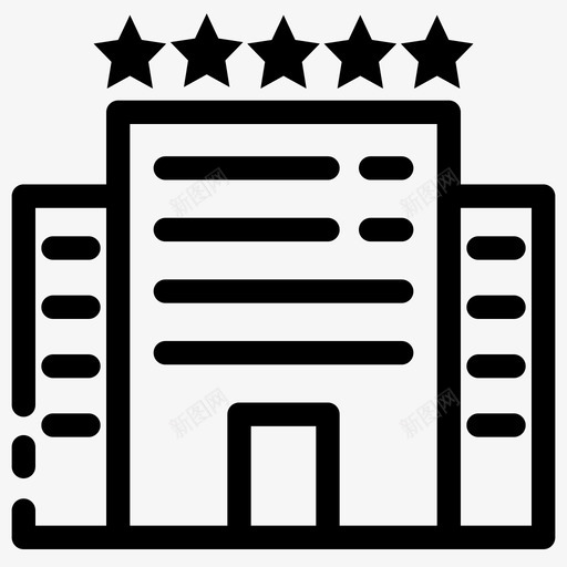 五星级酒店大厦酒店未连接线svg_新图网 https://ixintu.com 星级酒店 大厦 酒店 连接线