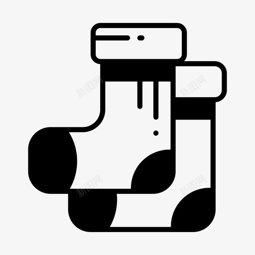 袜子雪冬天svg_新图网 https://ixintu.com 袜子 冬天