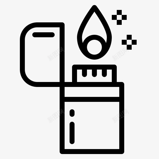 打火机野营火svg_新图网 https://ixintu.com 打火机 野营 营火 拉链 牛仔
