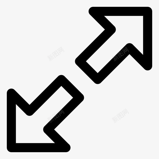 对角线箭头光标方向箭头svg_新图网 https://ixintu.com 箭头 对角线 光标 方向 指向 字体