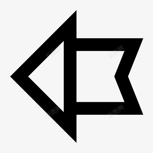 左箭头Uux线样式svg_新图网 https://ixintu.com 箭头 样式