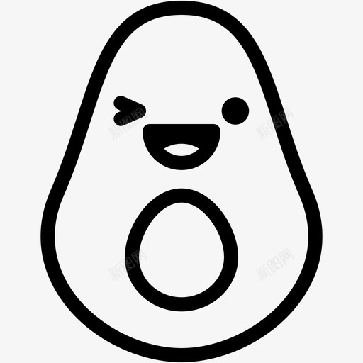 笑鳄梨表情svg_新图网 https://ixintu.com 表情 笑鳄 情绪 感觉 鳄梨