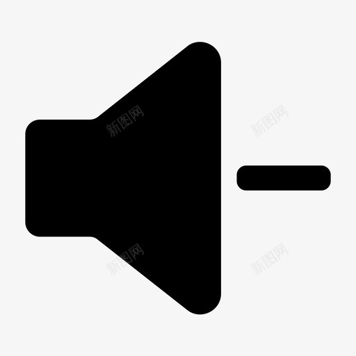 低音量声音符号图标集1svg_新图网 https://ixintu.com 低音 音量 声音 符号 图标