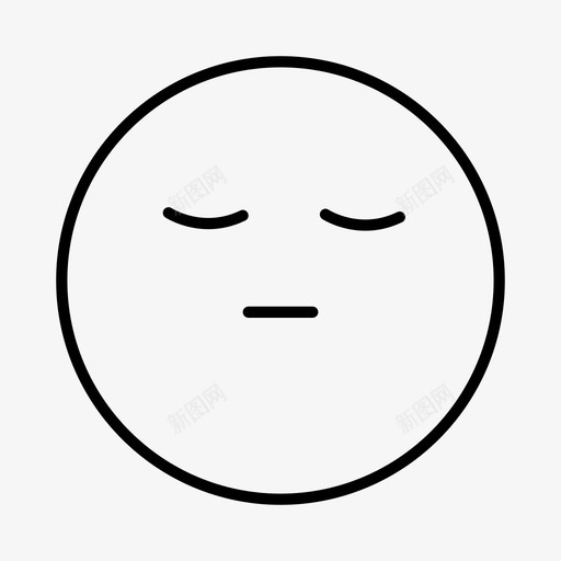 烦恼情绪表情svg_新图网 https://ixintu.com 情绪 烦恼 表情 困倦
