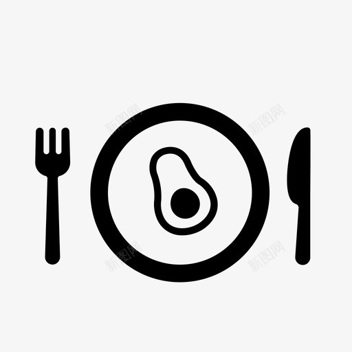 食具鳄梨健康饮食svg_新图网 https://ixintu.com 食具 鳄梨 健康饮食