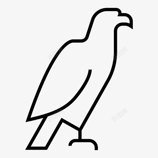 鹰鸟猛禽svg_新图网 https://ixintu.com 鹰鸟 猛禽 猎鹰 线图 图标