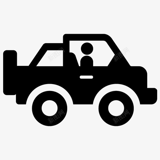 jeepsafari探险汽车svg_新图网 https://ixintu.com 探险 汽车 沙漠 狩猎 登山 漂流 实心 图标