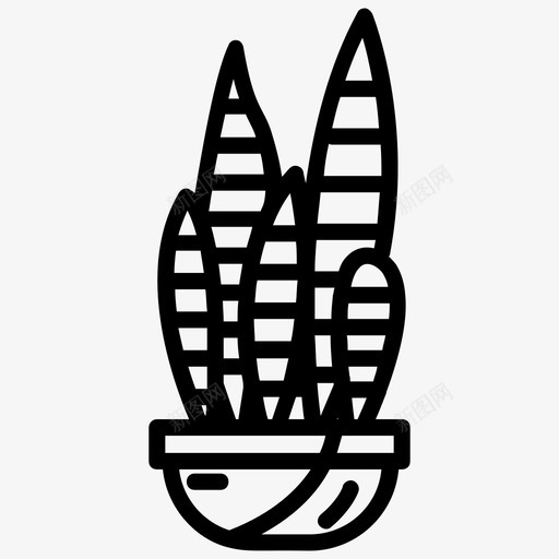 芦荟仙人掌自然svg_新图网 https://ixintu.com 芦荟 仙人掌 自然 盆栽 植物 多汁 壶叶 线图 图标