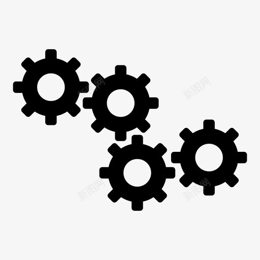 齿轮业务图表svg_新图网 https://ixintu.com 业务 图表 演示 齿轮 信息 流程