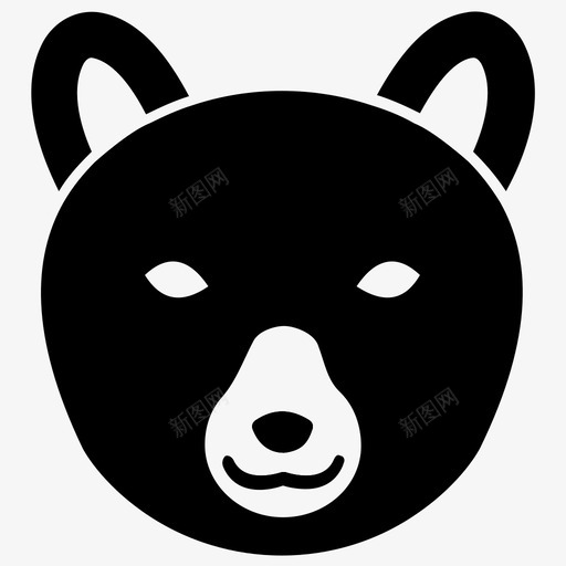 熊脸熊动物熊头svg_新图网 https://ixintu.com 动物 卡通 危险 图标 字形 熊头熊 熊童话 熊脸熊 矢量熊头标志 童话 脸熊