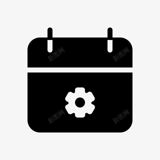 设置日历cog日程表svg_新图网 https://ixintu.com 日历 设置 日程表 字形