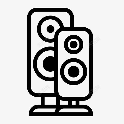 家用电子设备扬声器svg_新图网 https://ixintu.com 家用 电子设备 扬声器