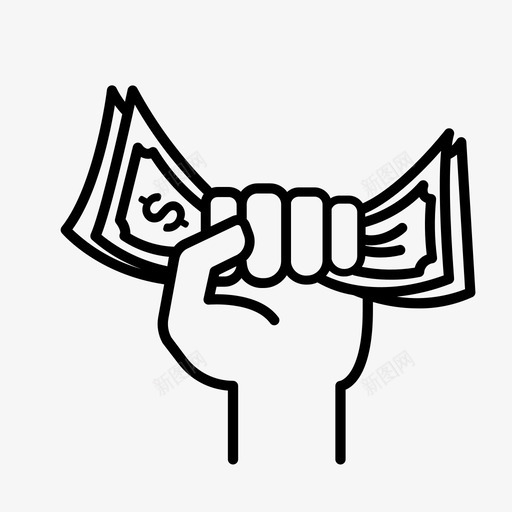 财政独立财政自由手svg_新图网 https://ixintu.com 财政 独立 自由 手钱