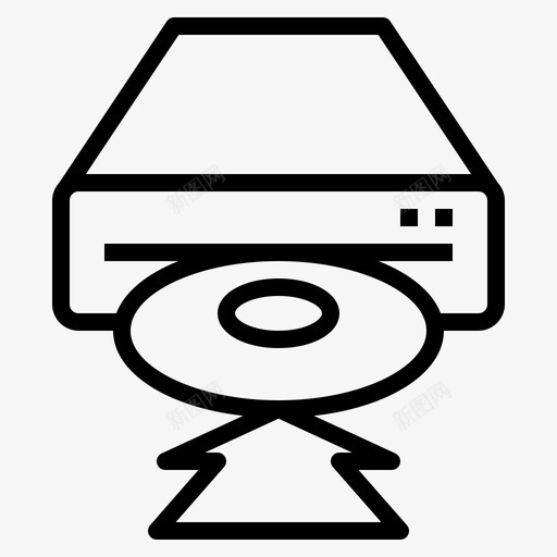 cddvdcd光盘svg_新图网 https://ixintu.com 光盘 播放机 电脑