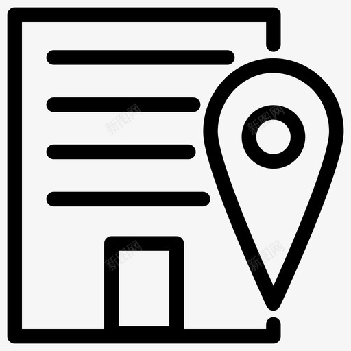 位置建筑酒店svg_新图网 https://ixintu.com 酒店 位置 建筑 地图 连接 连接线 线路