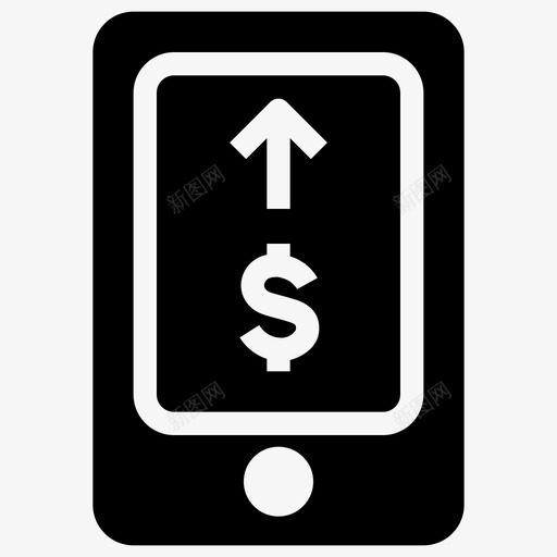 手机银行货币转账svg_新图网 https://ixintu.com 银行 手机 货币 转账 金融 稳健