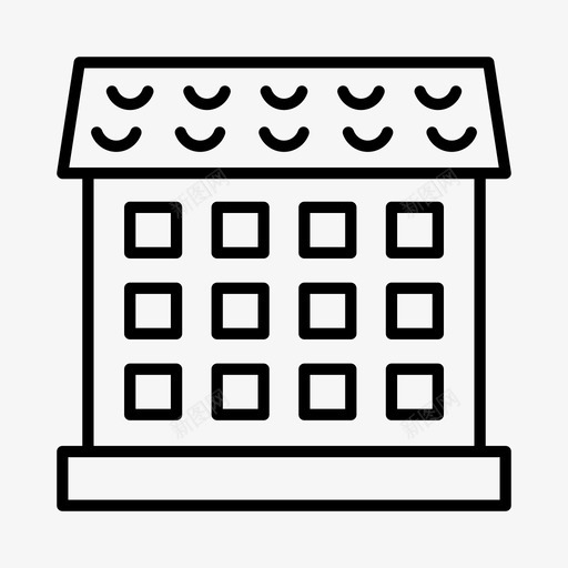 建筑物学校商店svg_新图网 https://ixintu.com 建筑物 学校 商店 城镇 村庄