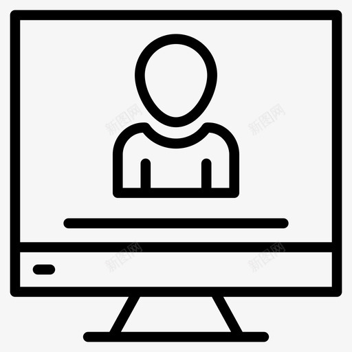 帐户lcd配置文件svg_新图网 https://ixintu.com 帐户 配置文件 屏幕 用户 分辨率 线图 图标