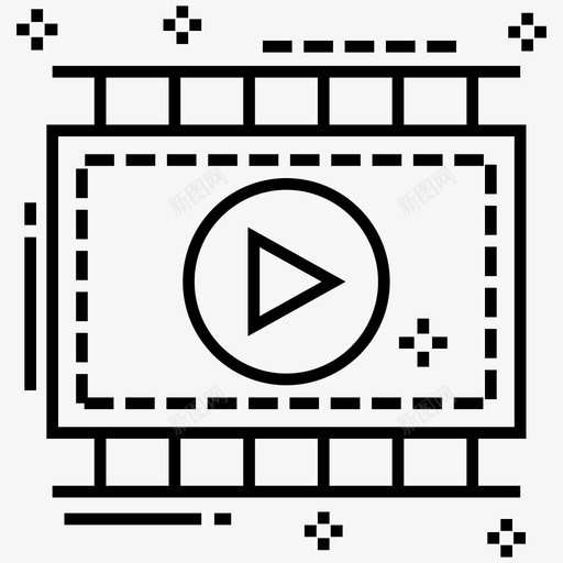 视频编辑视频应用视频制作svg_新图网 https://ixintu.com 视频 编辑 应用 视频制作 设计 记者 新闻 大众 媒体 向量 图标