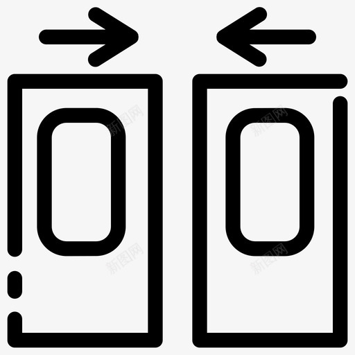 关门公共标志svg_新图网 https://ixintu.com 关门 运输 公共 标志 列车 连通