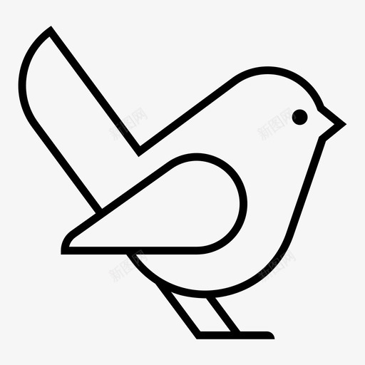 鸟雀麻雀svg_新图网 https://ixintu.com 鸟雀 麻雀 鸟线 图标