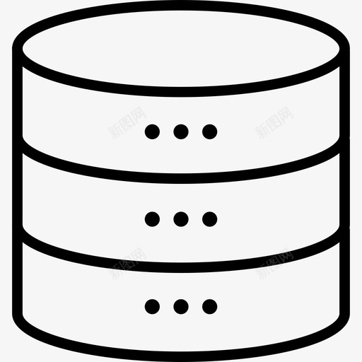 数据库数据存储堆栈svg_新图网 https://ixintu.com 数据库 数据 存储 堆栈 传输 基本 图标 标灯
