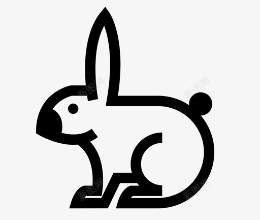 兔子动物麻风科svg_新图网 https://ixintu.com 哺乳动物 兔子 动物 麻风