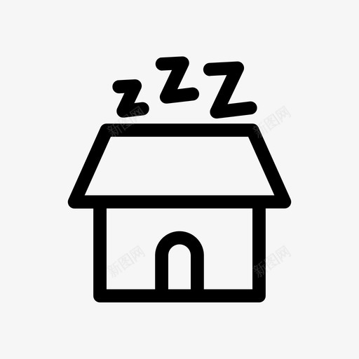 房子家人睡觉svg_新图网 https://ixintu.com 睡觉 房子 家人 回家 地方