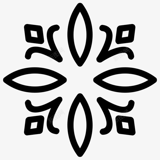 雪花装饰雪花雪花设计svg_新图网 https://ixintu.com 雪花 装饰 设计 图案 冬季 主题 几何 图标