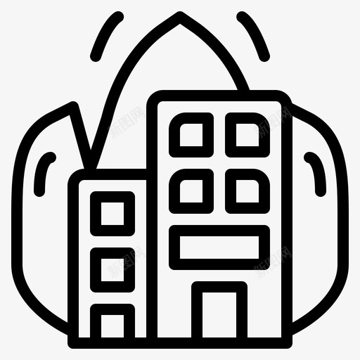 火灾燃烧火焰svg_新图网 https://ixintu.com 火灾 燃烧 火焰 房屋 风险 消防