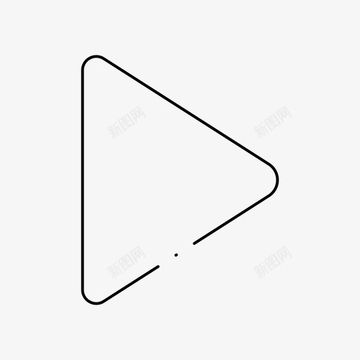 虚线中的控件媒体播放svg_新图网 https://ixintu.com 虚线 中的 控件 媒体播放 视频 基本 元素