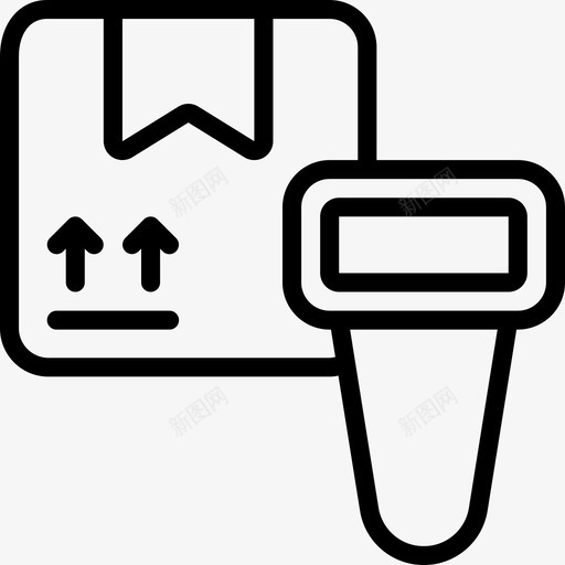扫描包裹条码送货物流svg_新图网 https://ixintu.com 包裹 送货 扫描 条码扫描 条码 物流 搜索 发货