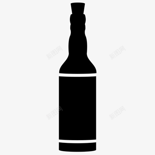 酒瓶酒精饮料香槟svg_新图网 https://ixintu.com 酒瓶 酒精 饮料 香槟 岛屿 铭文 图标